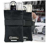 Mission Darkness Faraday Bag for Keyfobs (2 Pack) - RF Shielding Protective Case for Smart Always On Keys Fobs Transmitters Small Electronics Vehicle Security Anti-Hacking Block Signal Relay