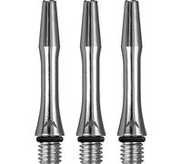 Mission Darts Alicross Stems | Cañas de aluminio premium, plateadas, cortas (S0722)