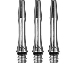 Mission Darts Alicross Stems | Cañas de aluminio premium, plateadas, cortas (S0722)