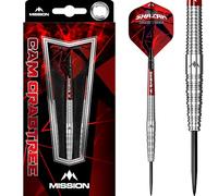 Mission Darts Cam Crabtree Dardos | Punta de acero | Natural, 95% tungsteno, 23 g (D1669)
