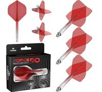 Mission Darts Force 90 | Sistema integrado de vuelo y eje de dardos moldeado de precisión, paquete de 3 plumas y tallos combinados profesionales altamente duraderos | Estándar n.º 2