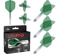 Mission Darts Force 90 | Sistema integrado de vuelo y eje de dardos moldeado de precisión, paquete de 3 plumas y tallos combinados profesionales altamente duraderos | Estándar n.º 6