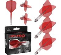 Mission Darts Force 90 | Sistema integrado de vuelo y eje de dardos moldeado de precisión, paquete de 3 plumas y tallos combinados profesionales altamente duraderos | Estándar n.º 6