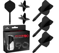 Mission Darts Force 90 | Sistema integrado de vuelo y eje de dardos moldeado de precisión, paquete de 3 plumas y tallos combinados profesionales altamente duraderos | Estándar n.º 2