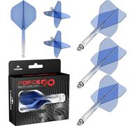 Mission Darts Force 90 | Sistema integrado de vuelo y eje de dardos moldeado de precisión, paquete de 3 plumas y tallos combinados profesionales altamente duraderos | Estándar n.º 2