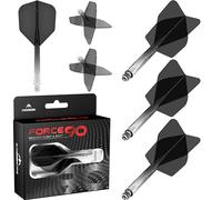 Mission Darts Force 90 | Sistema integrado de vuelo y eje de dardos moldeado de precisión, paquete de 3 plumas y tallos combinados profesionales altamente duraderos | Estándar n.º 6