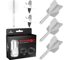 Mission Darts Force 90 | Sistema Integrado de Vuelo y Eje de Dardos Moldeado de Precisión, Paquete de 3 Vuelos y Tallos de Dardos Profesionales Altamente Duraderos Combinados | Estándar No.6