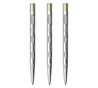 Mission Darts Laser Plus Puntos de Punta de Acero con láser | Arco sólido | Plata 38 mm