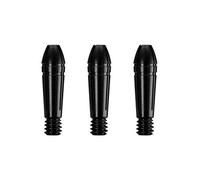 Mission Darts Titan Fox - Cañas de dardos de titanio y aluminio (negro, solo 3 tapas de repuesto)