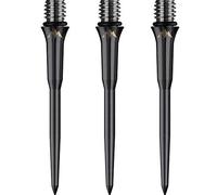Mission Darts Titan Pro Puntas de dardos de titanio, convierte punta suave en acero, 34 mm, suave, negro (1xX2576)