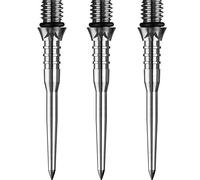 Mission Darts Titan Pro Puntas de dardos de titanio, convierte punta suave en acero, ranuradas, plateadas, 30 mm (#_1xX2472)