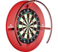 Mission Darts TOR270 Torus 270 | Sistema de iluminación LED de diana con área de fácil acceso para jugar sin restricciones, color negro arenado (rojo metálico, USB)