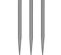 Mission Glide - Puntos para dardos (repuesto de puntos suaves), plata, 38 mm