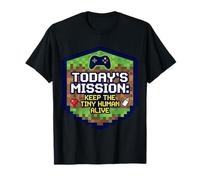 Mission Keep Tiny Human Alive, Divertido Nuevo Padre, mamá, papá, Jugador Camiseta