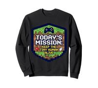 Mission Keep Tiny Human Alive, Divertido Nuevo Padre, mamá, papá, Jugador Sudadera