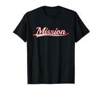 Mission Texas Rio Grande Vintage Varsity Distressed Camiseta