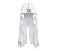 MISSION Toalla refrescante con capucha, color blanco, microfibra suave y duradera, enfría hasta 2 horas, protección solar UPF 50, lavable a máquina