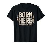 Mississippi Map Outline Raised Born Graphic Identity Camiseta
