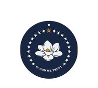 Mississippi State Flag - Juego de tarjetas de ambientador redondas para coche, aroma a lavanda, 10/24 piezas
