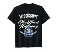 Mississippi The Blues Highway 61 Music USA Guitarra vintage Camiseta