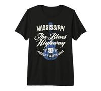 Mississippi The Blues Highway 61 Music USA Guitarra Vintage Camiseta Premium