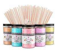 Misskandy, algodón de azúcar para la máquina (5 * 300Gr) / sabores:Fresa, rosa de vainilla, chicle, piña, caramelo + 50 barritas de (30 cm)