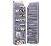 MISSLO Zapatero para puerta, organizador colgante grande con 8 estantes, organizador de zapatos estrecho con bolsillos profundos, almacenamiento de zapatos, colgador para zapatos, 20 pares de