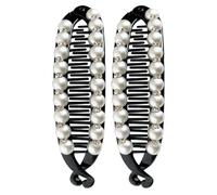 Missmisq Clips de cabello de plátano para mujeres, linda para el cabello de plátano - Clips de cabello Tibros de cola de cola de plátano doble,2x Classic Strong Hold Hold Accessorios de estilo no
