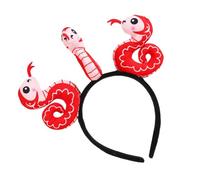 Missmisq Diadema de serpiente de mascotas,Diadema del año de la serpiente - Linda Diadema con 3 Serpientes de Dibujos Animados - Decoración de mascotas del Festival de Primavera, tocados de animales