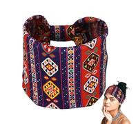 Missmisq Diademas,Diademas Bandana - Diadema Ancha Estilo Boho | Gorros bohemios, diademas de moda para yoga para mujeres y niñas