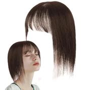 Missmisq Flequillo con flecos de aire, flequillo con flecos para el cabello | Extensión de cabello falso y tenue, flequillo para la frente,Banngs de peinado para mujeres para citas de alto rendimiento
