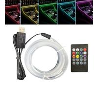 Missmisq Iluminación Ambiental para Coche | Luces LED de 7 Colores Activadas por Voz en Forma de Cuerda - Decoración Automotriz para Pared Herramientas Mejoras Hogar Habitación Salpicadero