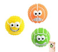 Missmisq Pelota Chirriante para Perro, 3PCS Juguetes para Perros Cachorros, Juguetes Chirriantes para Perros con Pinchos para Masticadores Agresivos, Juguetes De Pelota para Perros Chirriantes
