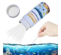 Missmisq Tiras De Prueba para Acuario 6 En 1, Kit De 50 Tiras Reactivas De Amoniaco para Acuario, Test Agua Acuario, Tiras Reactivas Acuario para Medidor De PH Nitrito Nitrato Cloro Y Dureza