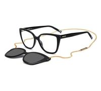 Missoni Mujer Missoni MIS 0133/CS 807/M9 Monturas ópticas Plástico Negro Gris Cuadrada Polarizado Clip-on