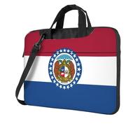 Missouri State Flag - Funda portátil para laptop de un solo hombro, compatible con 13 a 15.6 pulgadas, Negro -, 14 inch