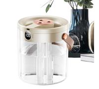 Mist Humidifier - ABS 3 Nozzles Digital Display High Cool Mist Humidifier, Rechargeable Air Purifier For Bedroom Home Bathroom Living Room Nursery Office Hotel Studio