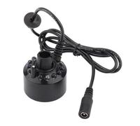 Mist Maker - Pulverizador con 12 luces LED, humidificador de niebla fría continua para estanque, acuario, fuente de agua y decoración de interiores, salida de 350 ml/h, para apagado automático, negro