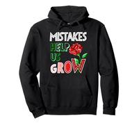 Mistakes Help Us Grow Cute Flower Art Motivation Teacher Sudadera con Capucha