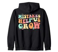 Mistakes Help Us Grow Cute Flower Art Motivation Teacher Sudadera con Capucha