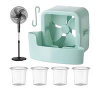 Mister Accesorio para ventilador, ventiladores de nebulización para exteriores, accesorios de fijación de caja de hielo portátil para colgar, enfriador para festival, terraza, callejón, balcón