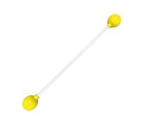 Mister Babache Baton du Diable Atomium Jaune Palo de la Carretilla de Atomio, Unisex Adulto, Blanco y Amarillo, 675 mm