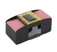 Mister Gadget - MG3347 Mezclador de Cartas Eléctrico - Diseñado para Juegos de Mesa - Mezcla 2 Barajas de 54 Cartas - Funciona con 2 Pilas AA - Dimensiones 20.5 x 9.5 x 11.2 cm - Color Negro