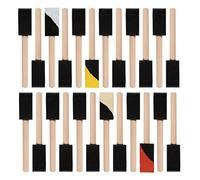 Mister Rui Cepillo de esponja de 1 pulgada, cepillo de espuma de 1 pulgada 24 piezas, para aceite de madera danés, pintura acrílica y mancha para madera