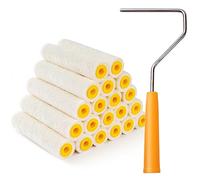 Mister Rui Rodillo de pintura, rodillo de una mezcla de lana y poliéster, con longitud de 100 mm, pelo corto de 4 mm, utilizado para pinturas al óleo y acuarelas, cubierta de rodillo de lana *20