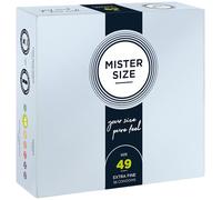 Mister Size 49 Preservativos ultrasensibles - 36 unidades | condones ultrafinos invisible de látex natural | extra húmedos con lubricante sexual