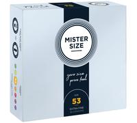 Mister Size 53 Preservativos ultrasensibles - 36 unidades | condones ultrafinos invisible de látex natural | extra húmedos con lubricante sexual