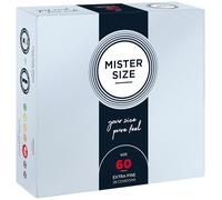 Mister Size 60 Preservativos ultrasensibles - 36 unidades | condones ultrafinos invisible de látex natural | extra húmedos con lubricante sexual