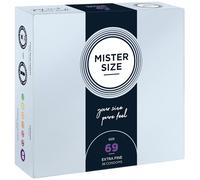 Mister Size 69 Preservativos ultrasensibles - 36 unidades | condones ultrafinos invisible de látex natural | extra húmedos con lubricante sexual