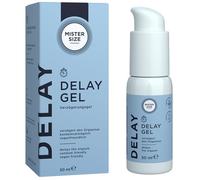 Mister Size Delay Gel de 50 ml - Gel retardante con aceite de clavo y laureth-9, refrescante, acondicionador de la piel, apto para condones y juguetes